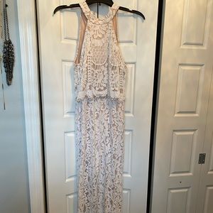 Lulus white lace jumpsuit